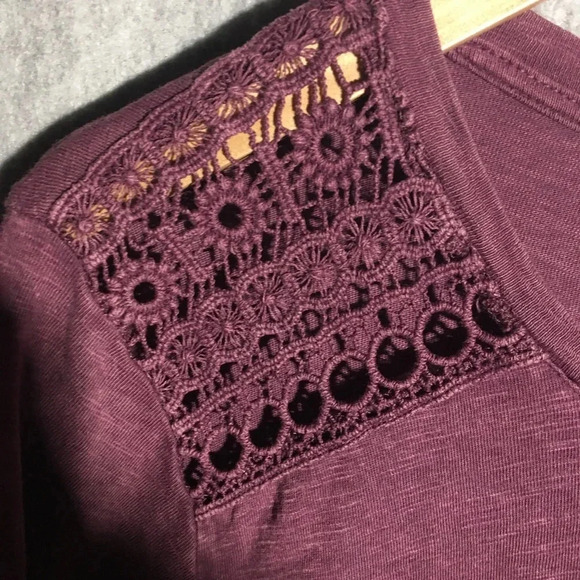 Womens Lane Bryant Blouse Tunic Length Purple Embroidery Casual Beach Whimsigoth - Picture 3 of 6